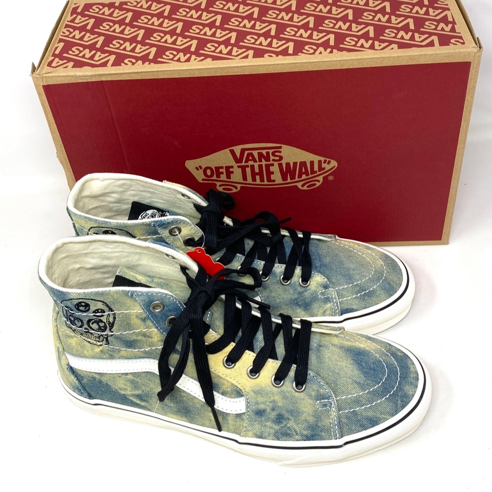 VANS Sk8-Hi Tapered Shoes High Top Denim Olive Men’s Size Sneakers VN0A5KRUY33 - Picture 5 of 9